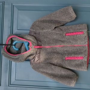 Cozy cuddly grey fleece zip-up
